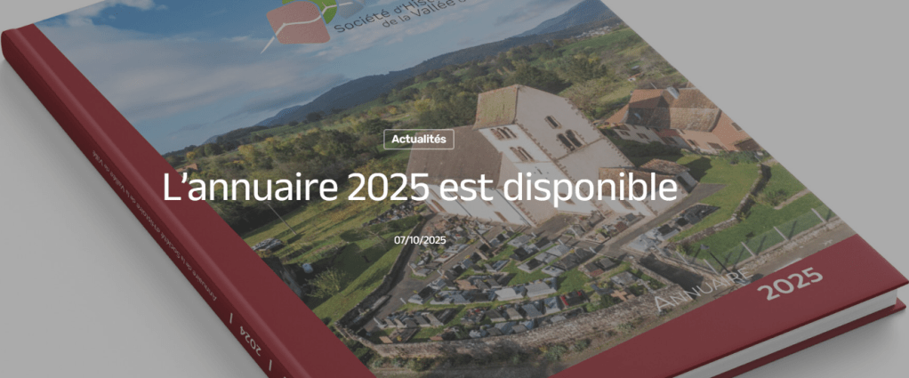 La Société d’Histoire de la Vallée de Villé publie son nouvel Annuaire 2025
